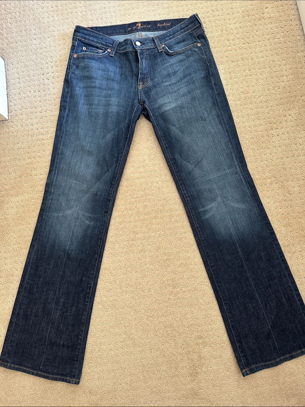 7 For All Mankind Women’s Dark Blue Bootcut Jeans